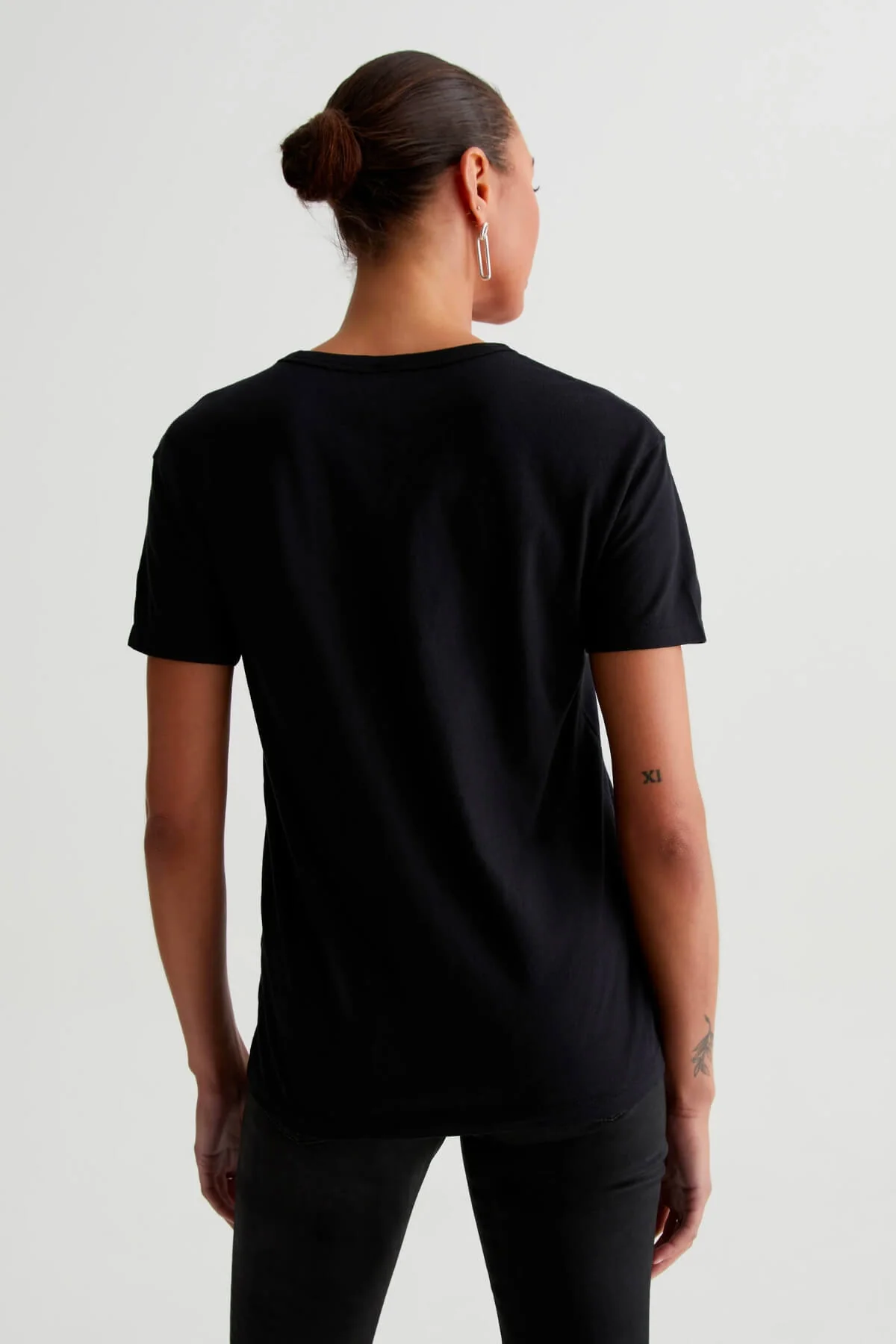 AG Denim Aspen U-Neck T-Shirt - True Black - Image 3