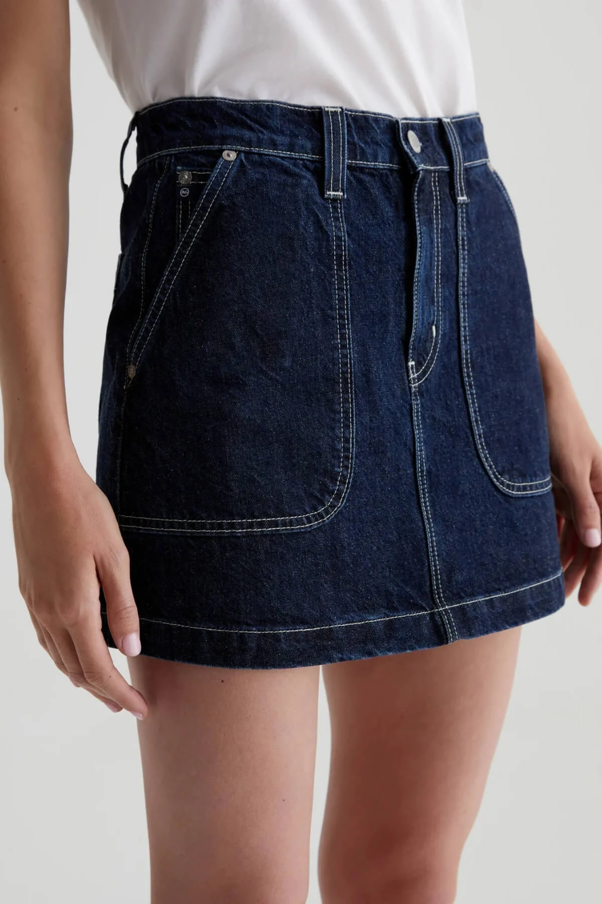 AG Denim Jae Denim Mini Skirt - Interstellar - Image 4