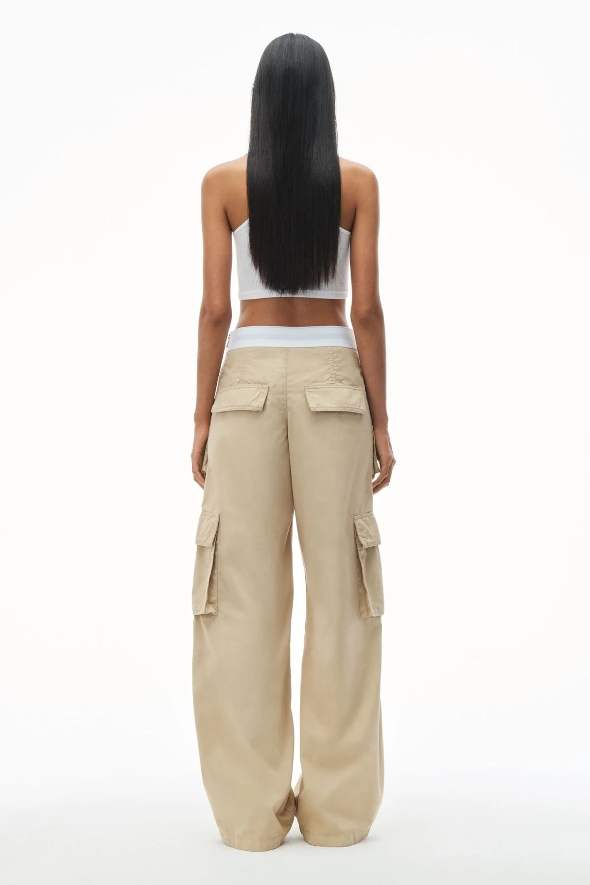 Alexander Wang Mid Rise Cargo Rave Pant - Feather - Image 3