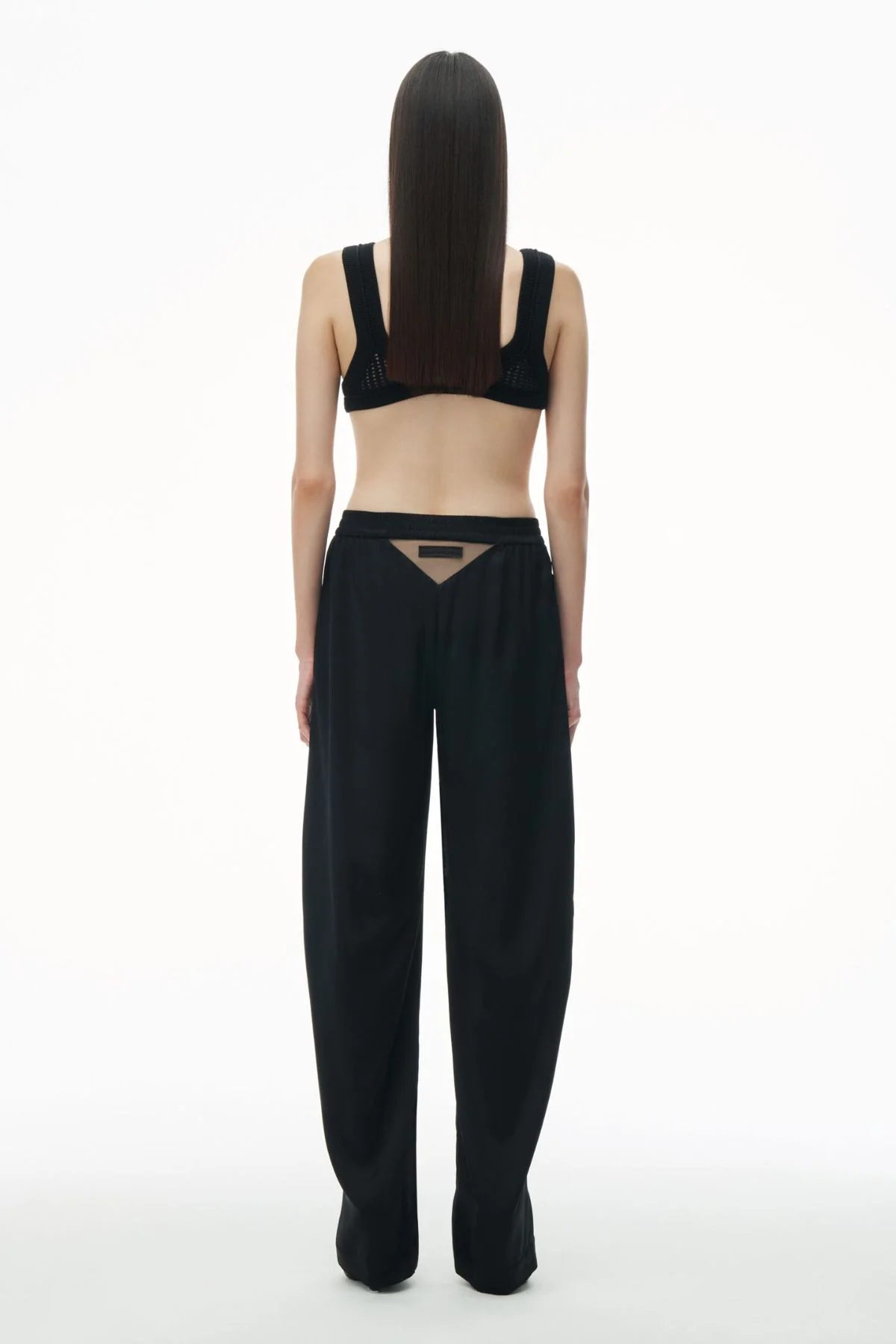 Alexander Wang Silk Boxer Pant - Black - Image 3