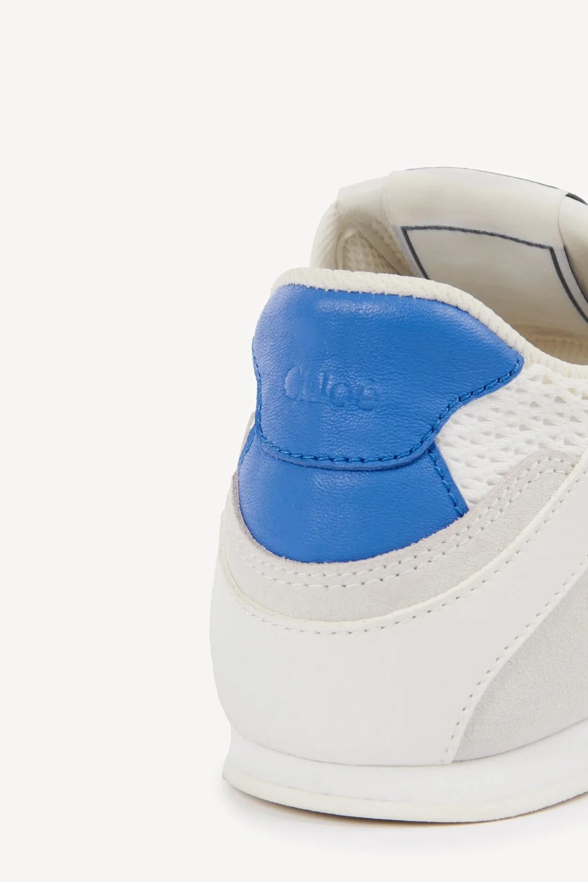 Chloé Kick Sneaker - White/ Blue - Image 4
