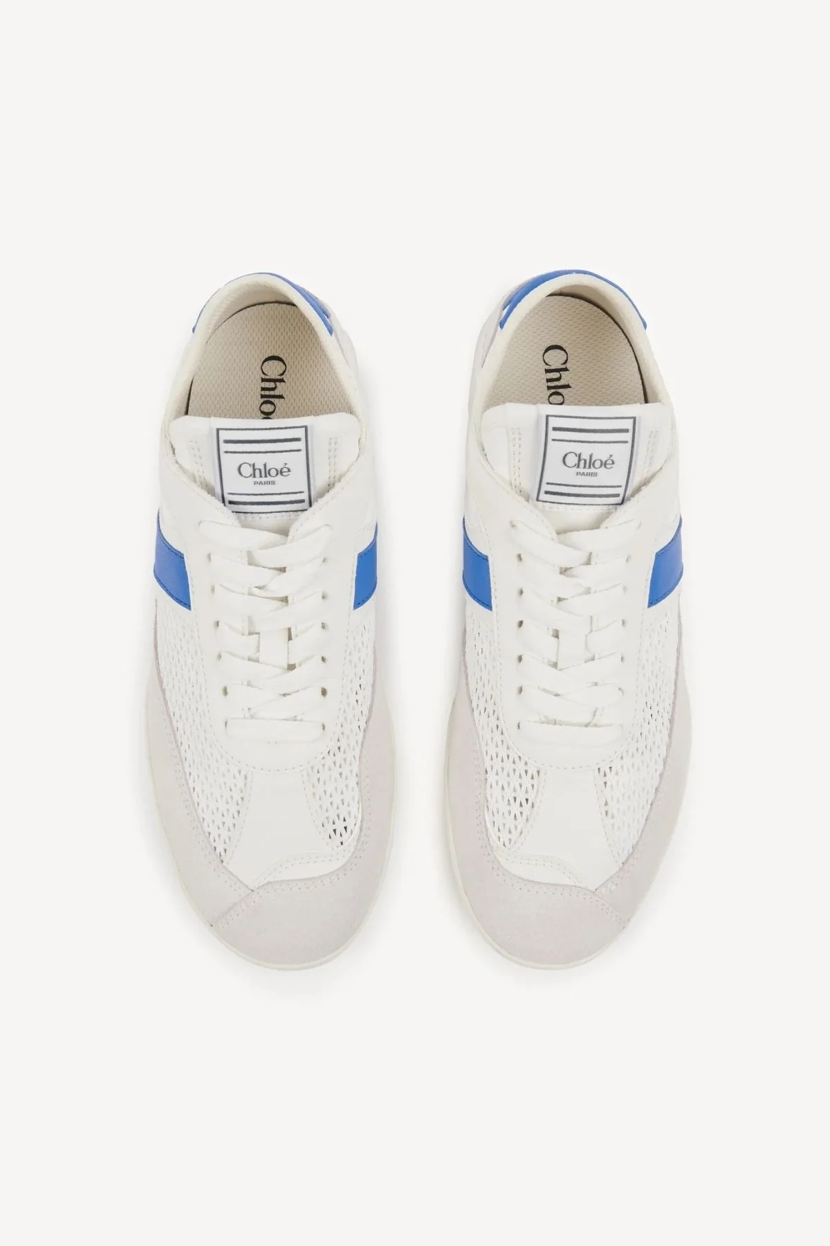 Chloé Kick Sneaker - White/ Blue - Image 5