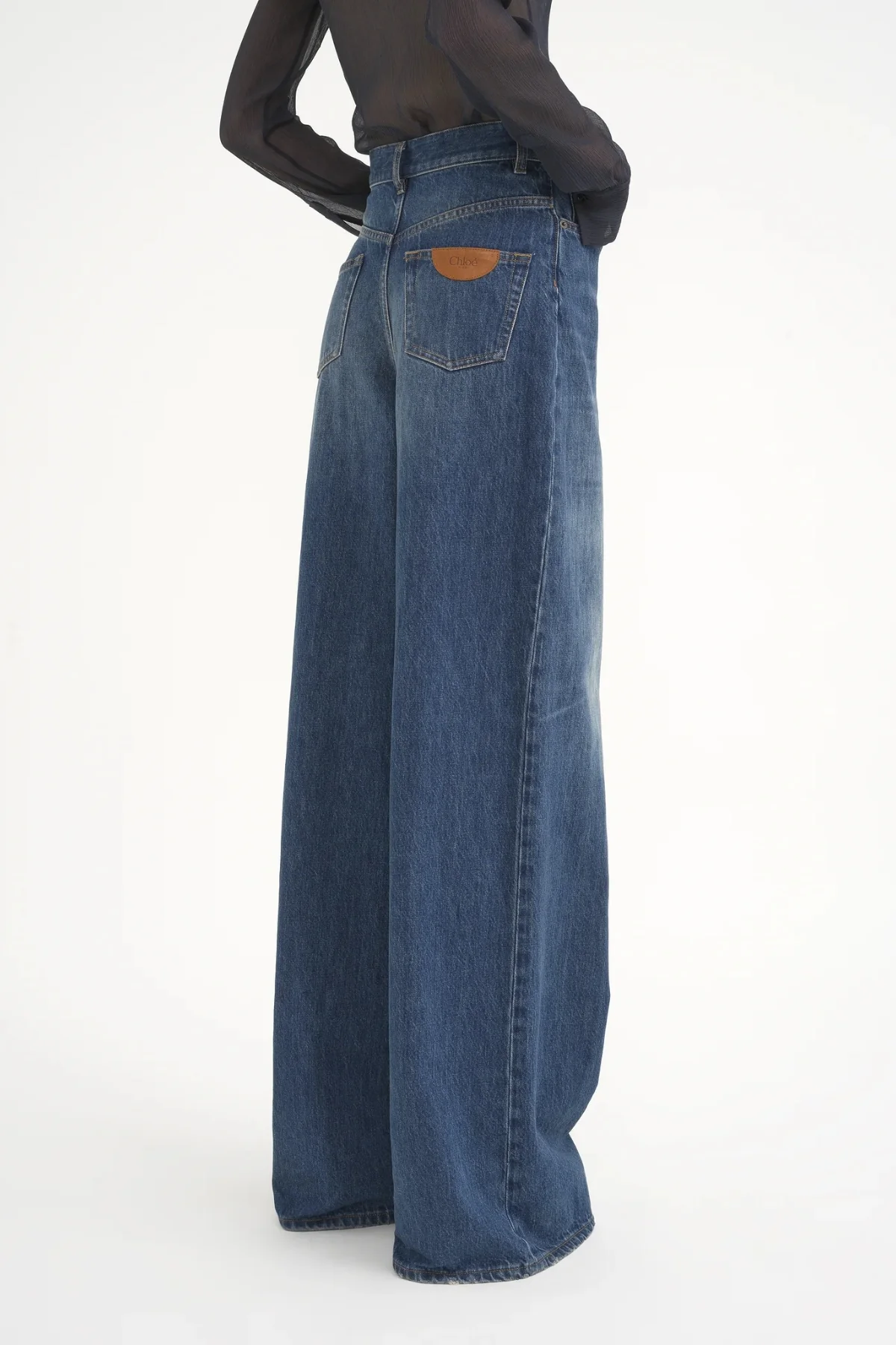 Chloé Wide Leg Jean - Night Blue - Image 3