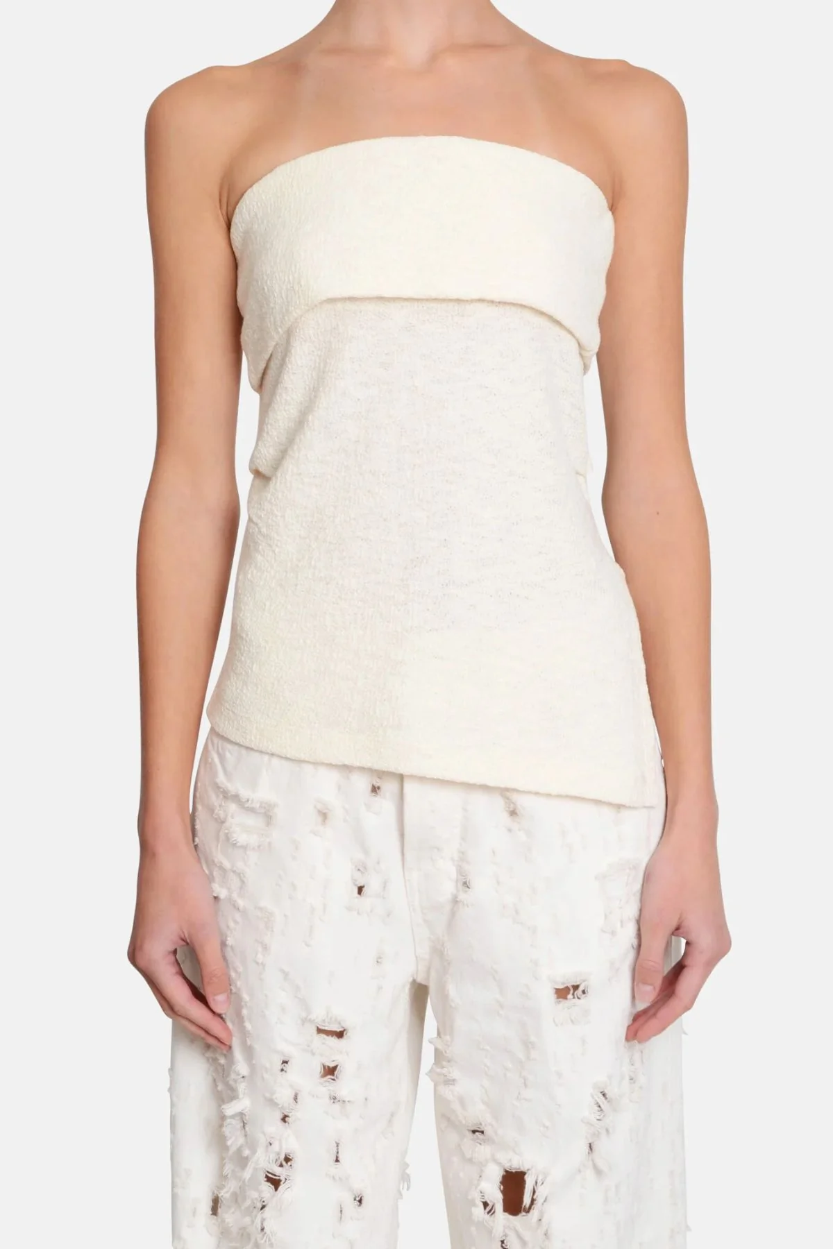 CLOSED Boucle Jersey Bandeau Top - Dune - Image 3