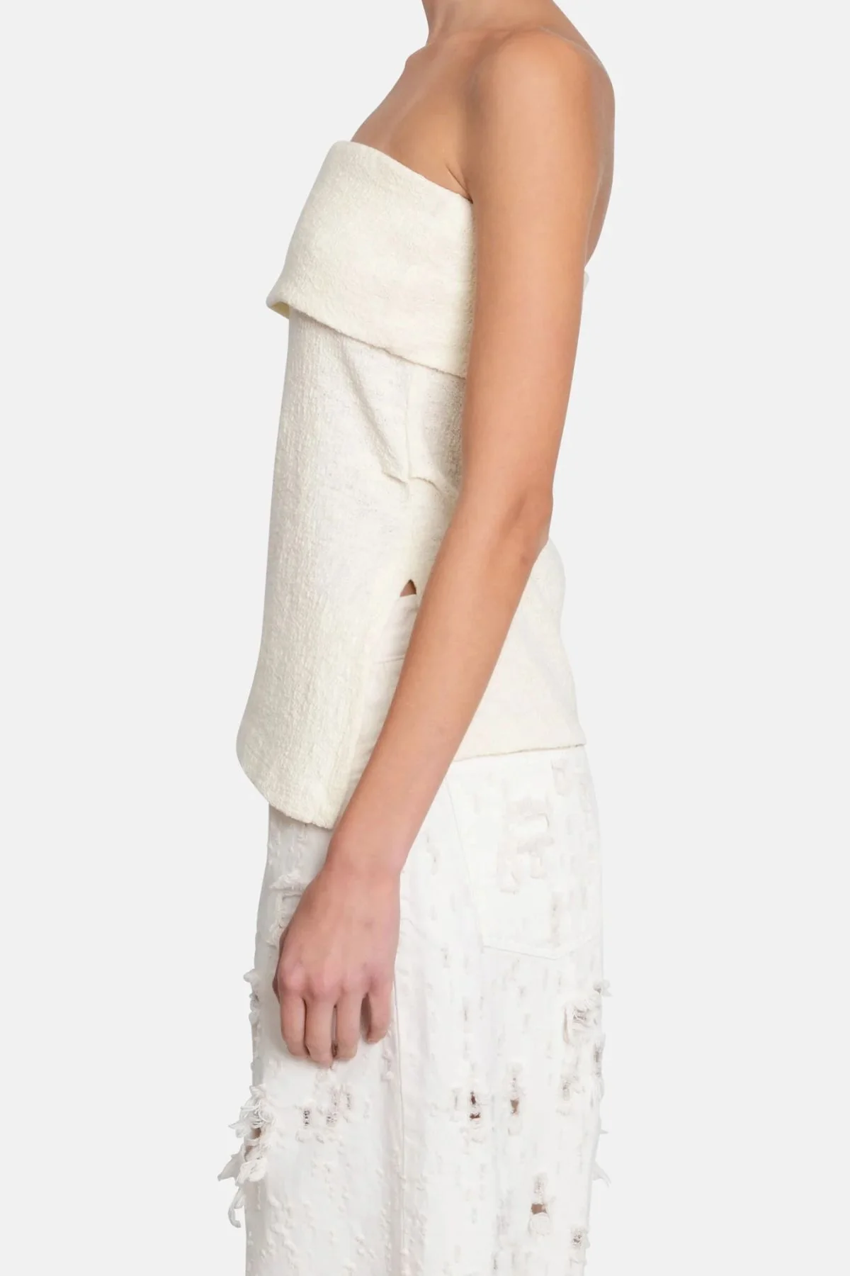 CLOSED Boucle Jersey Bandeau Top - Dune - Image 5