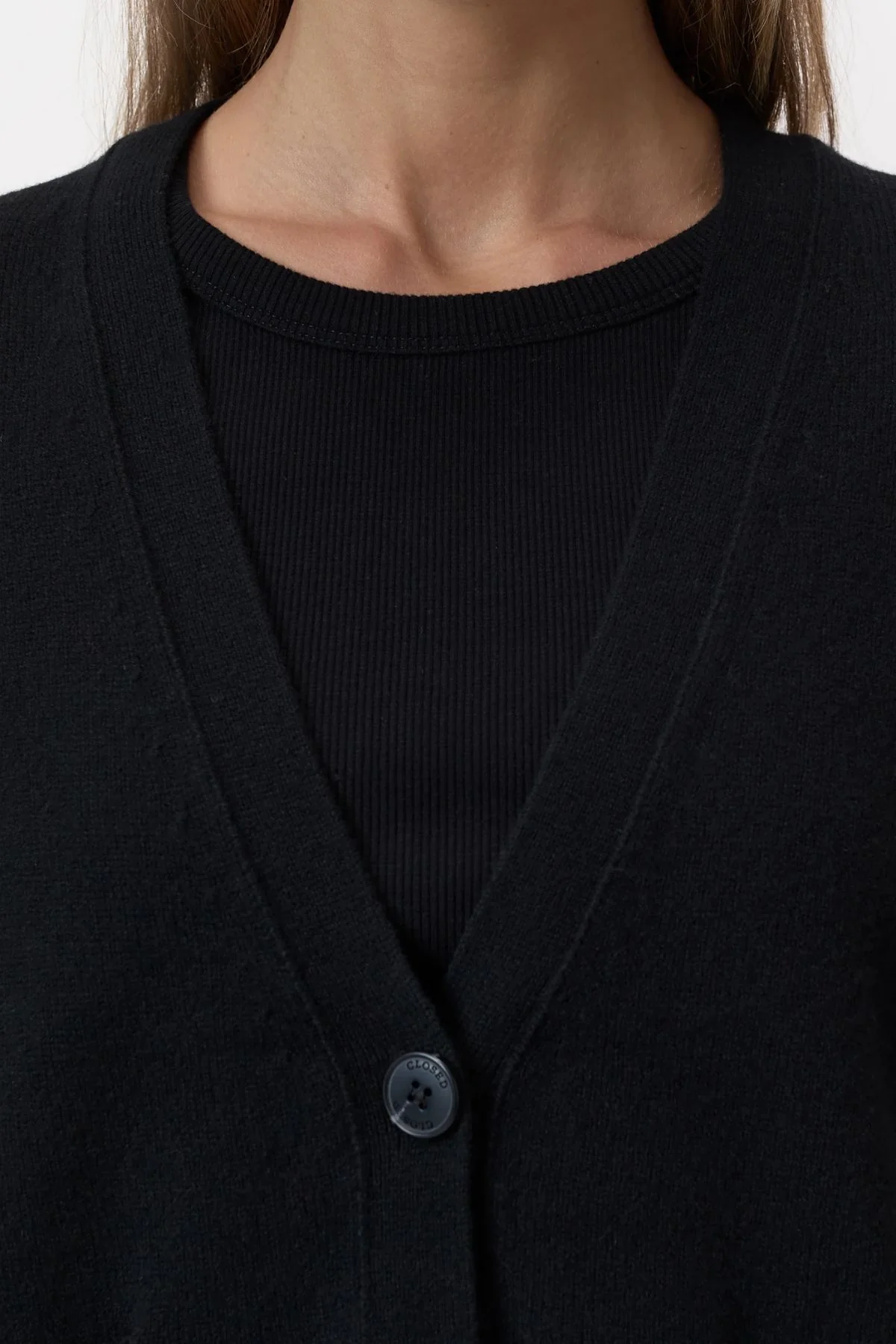 CLOSED Wool Cardigan - Black - Image 4