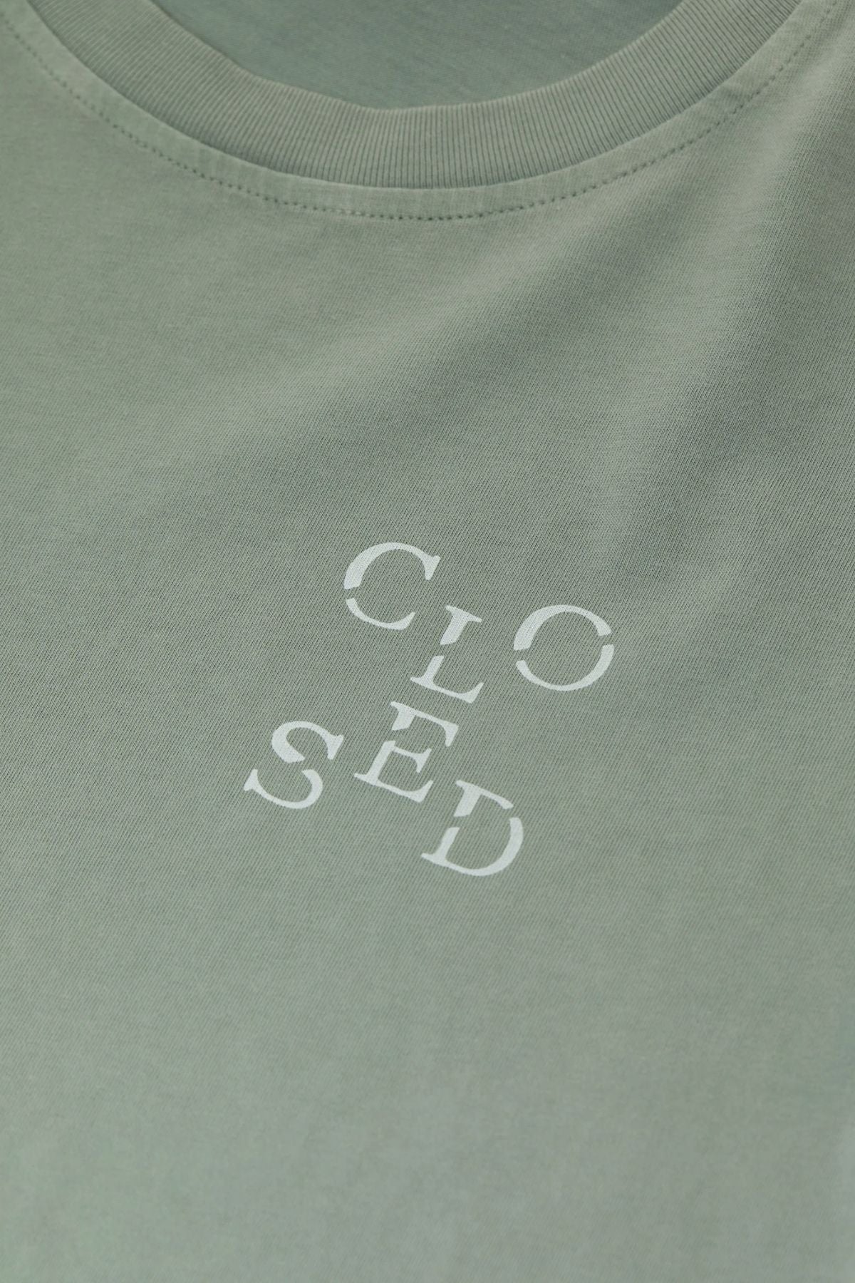 CLOSED Cropped T-Shirt - Faded Green - Image 5