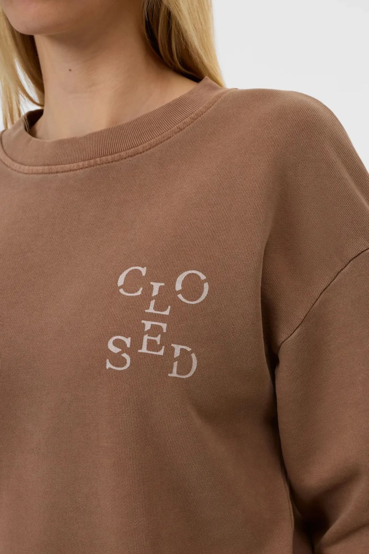 CLOSED Printed Sweatshirt - Light Mocha - Image 4