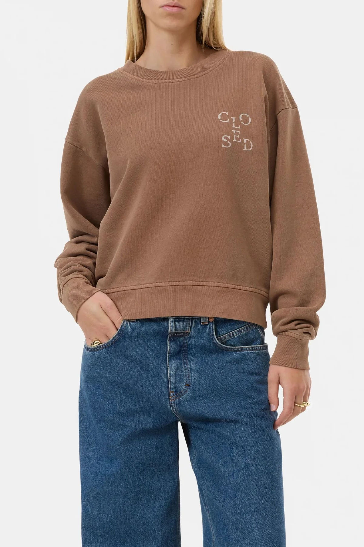 CLOSED Printed Sweatshirt - Light Mocha - Image 5