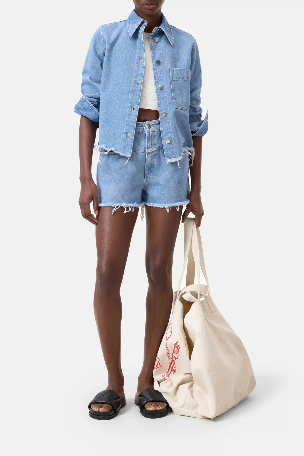 CLOSED Short Denim Jacket - Light Blue - Image 5