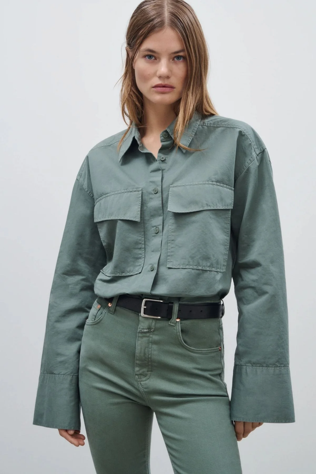 CLOSED Utility Shirt - Faded Green - Image 7