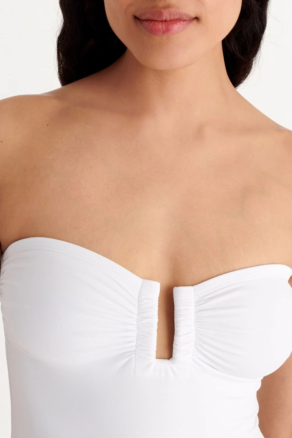 ERES Cassiopee Strapless One Piece Swimsuit - White - Image 5