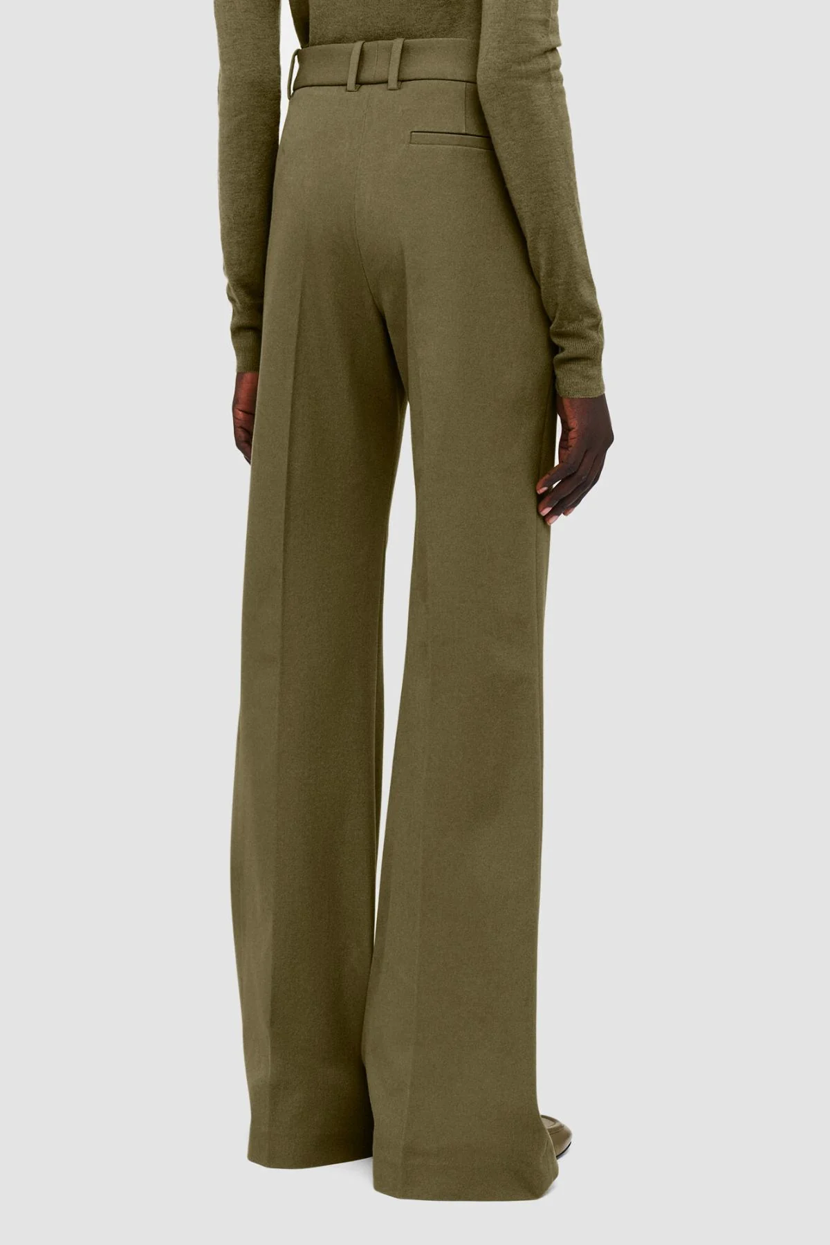 Joseph Stretch Tafira Pant - Dark Olive - Image 3