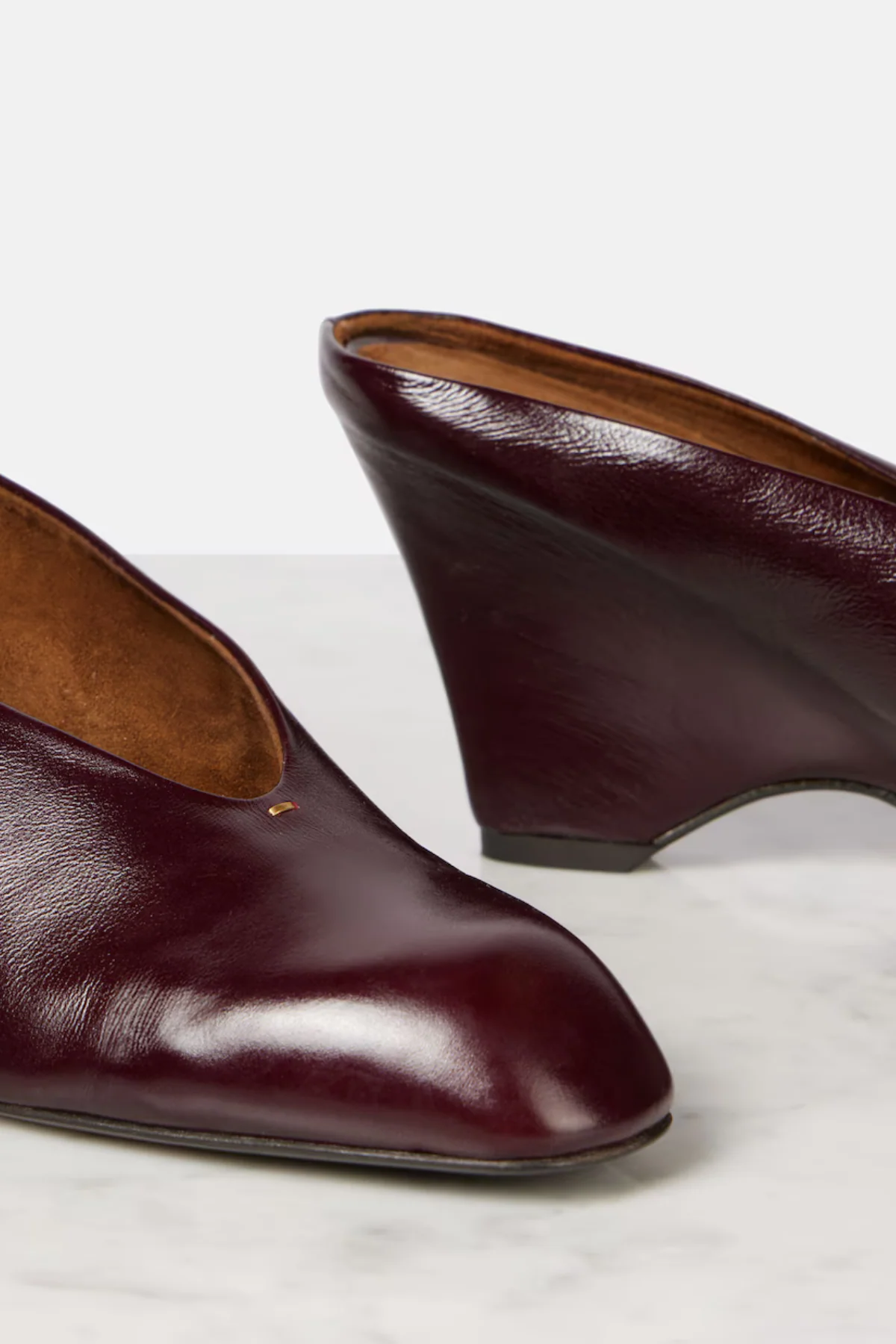 KHAITE Colt Wedge Mule - Bordeaux - Image 4