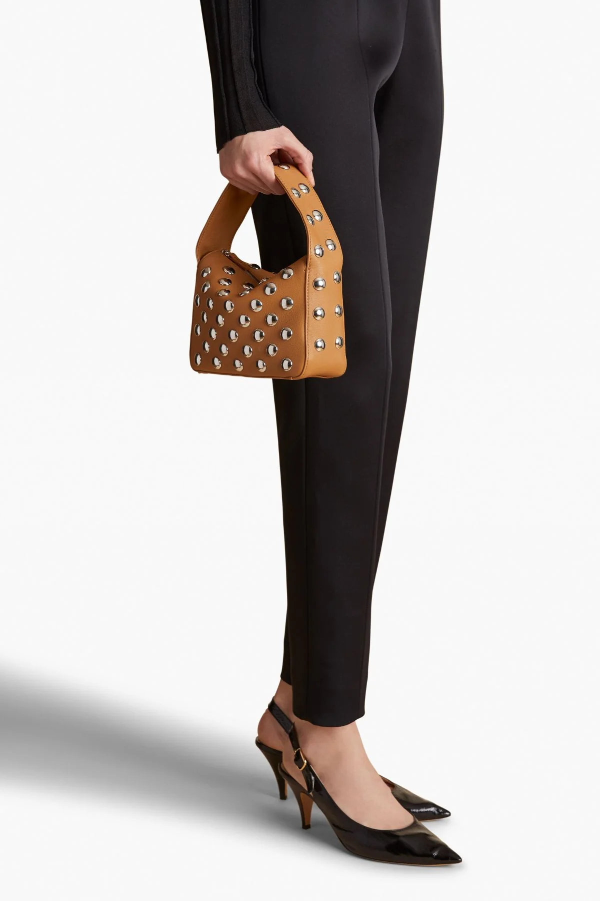 KHAITE Elena Small Studded Handbag - Nougat - Image 4