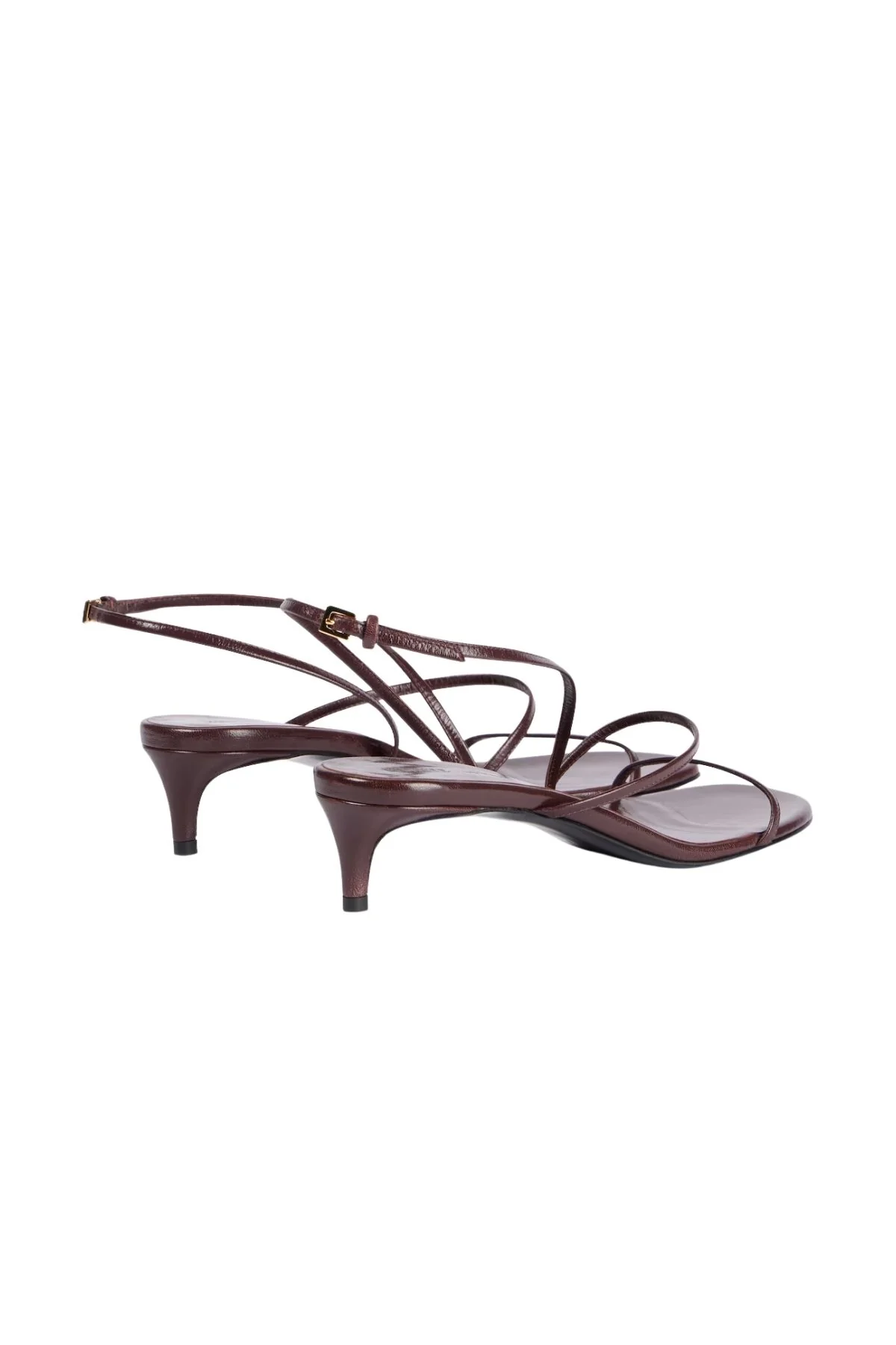 KHAITE Loop Kitten Heel Sandal - Red Wine - Image 3