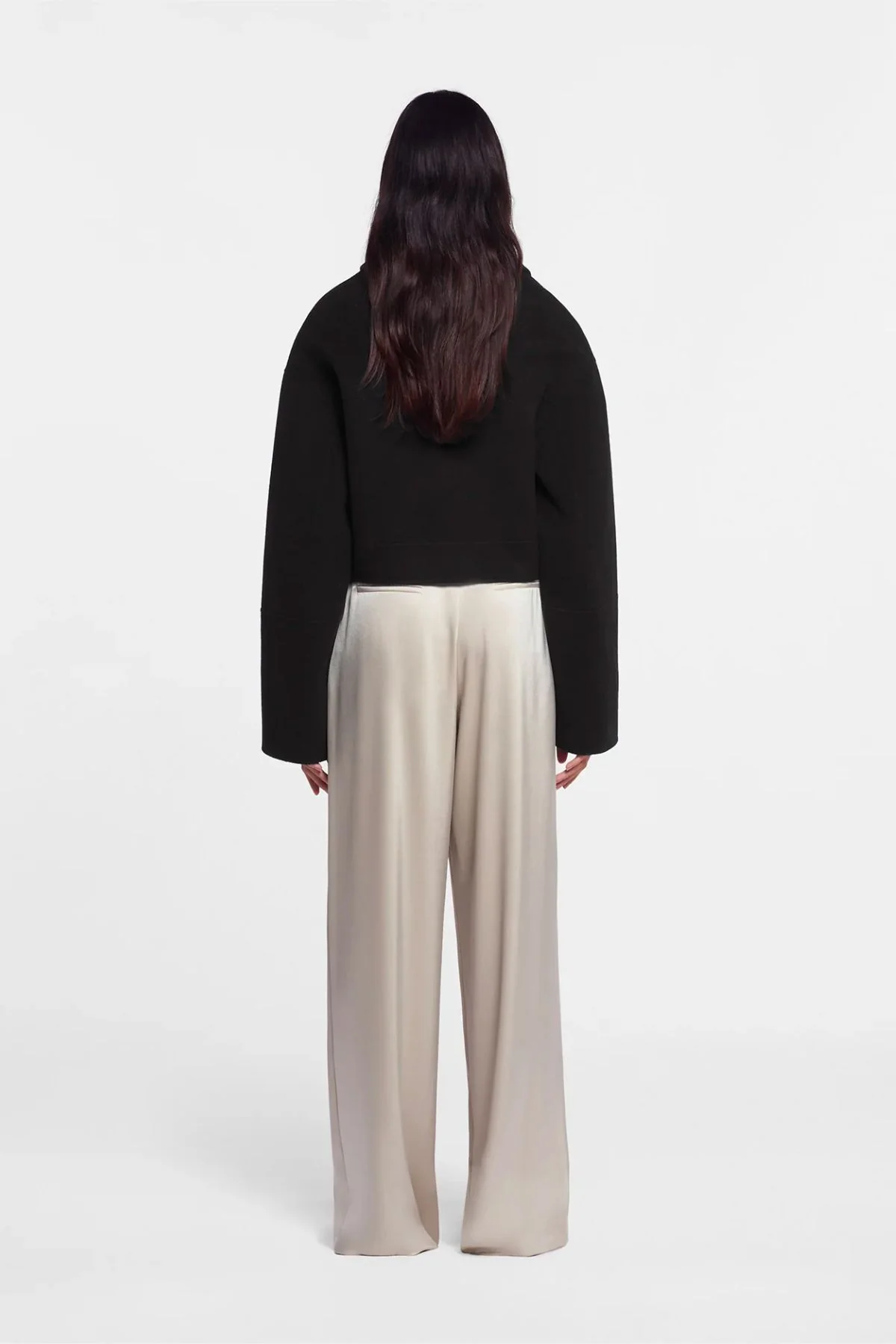 Nanushka Kalare Cropped Wool Jacket - Black - Image 3