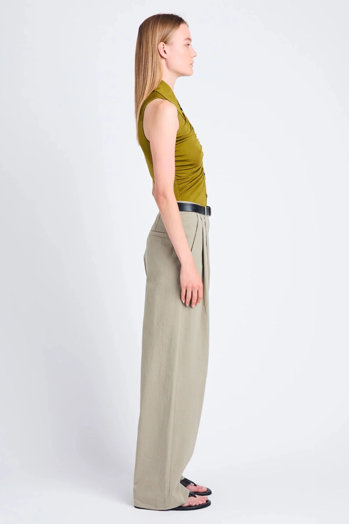 Proenza Schouler White Label Helena Pant - Bayleaf - Image 4