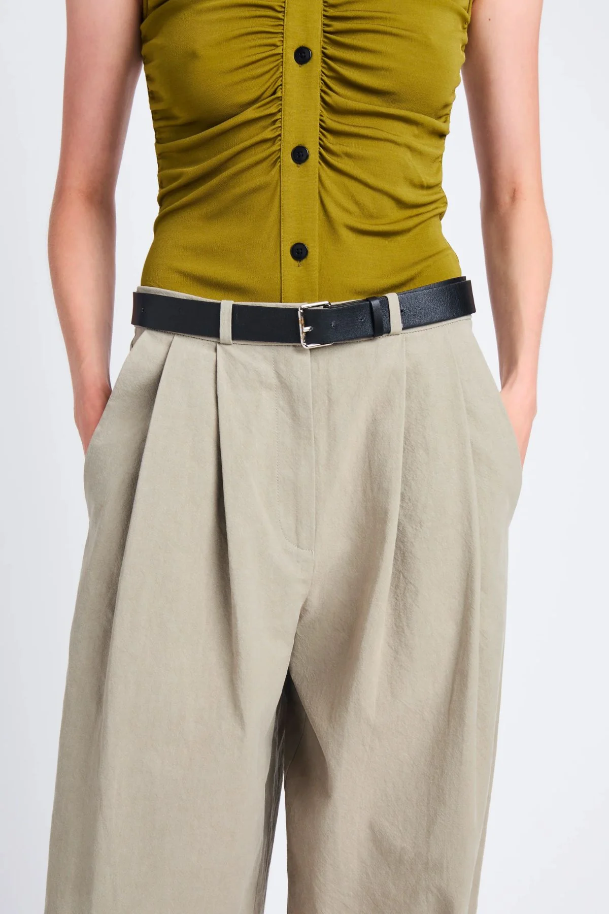 Proenza Schouler White Label Helena Pant - Bayleaf - Image 5