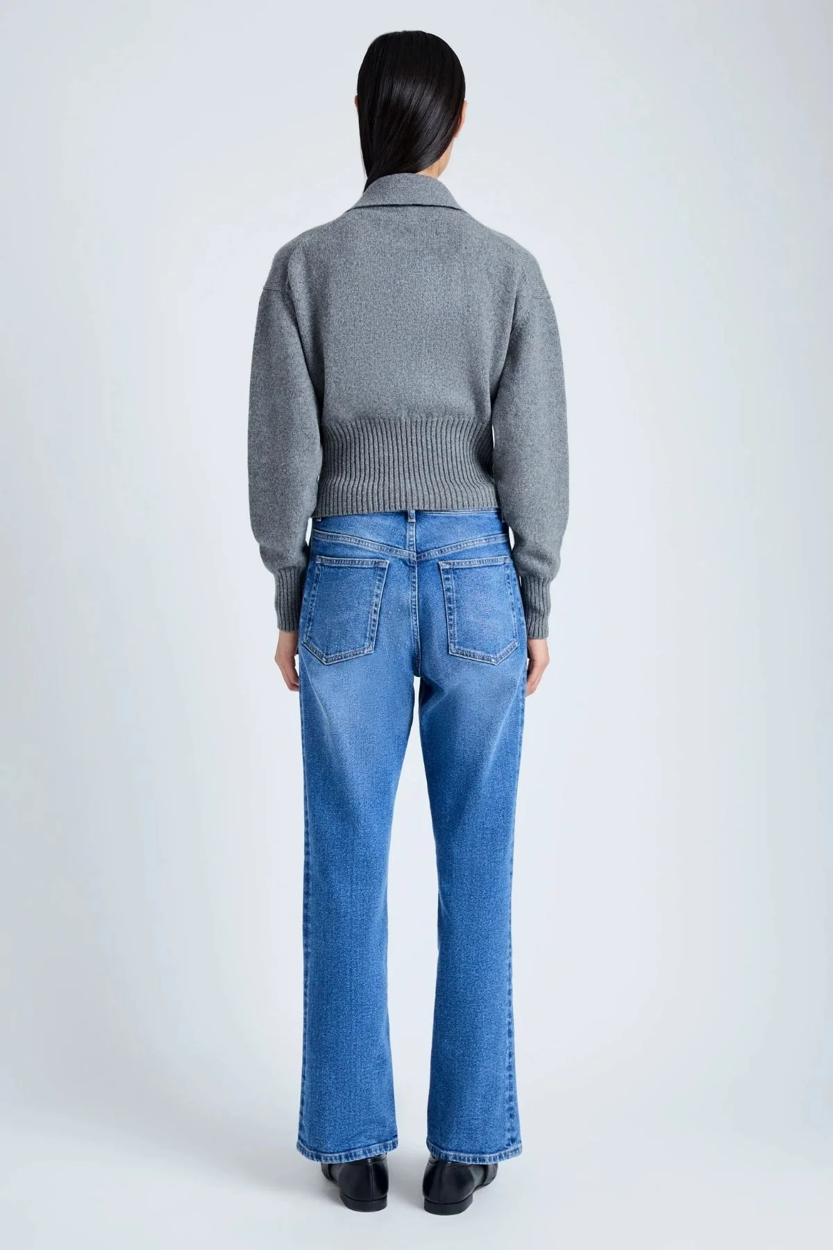 Proenza Schouler Jeanne Cashmere Knit Sweater - Grey Melange - Image 3