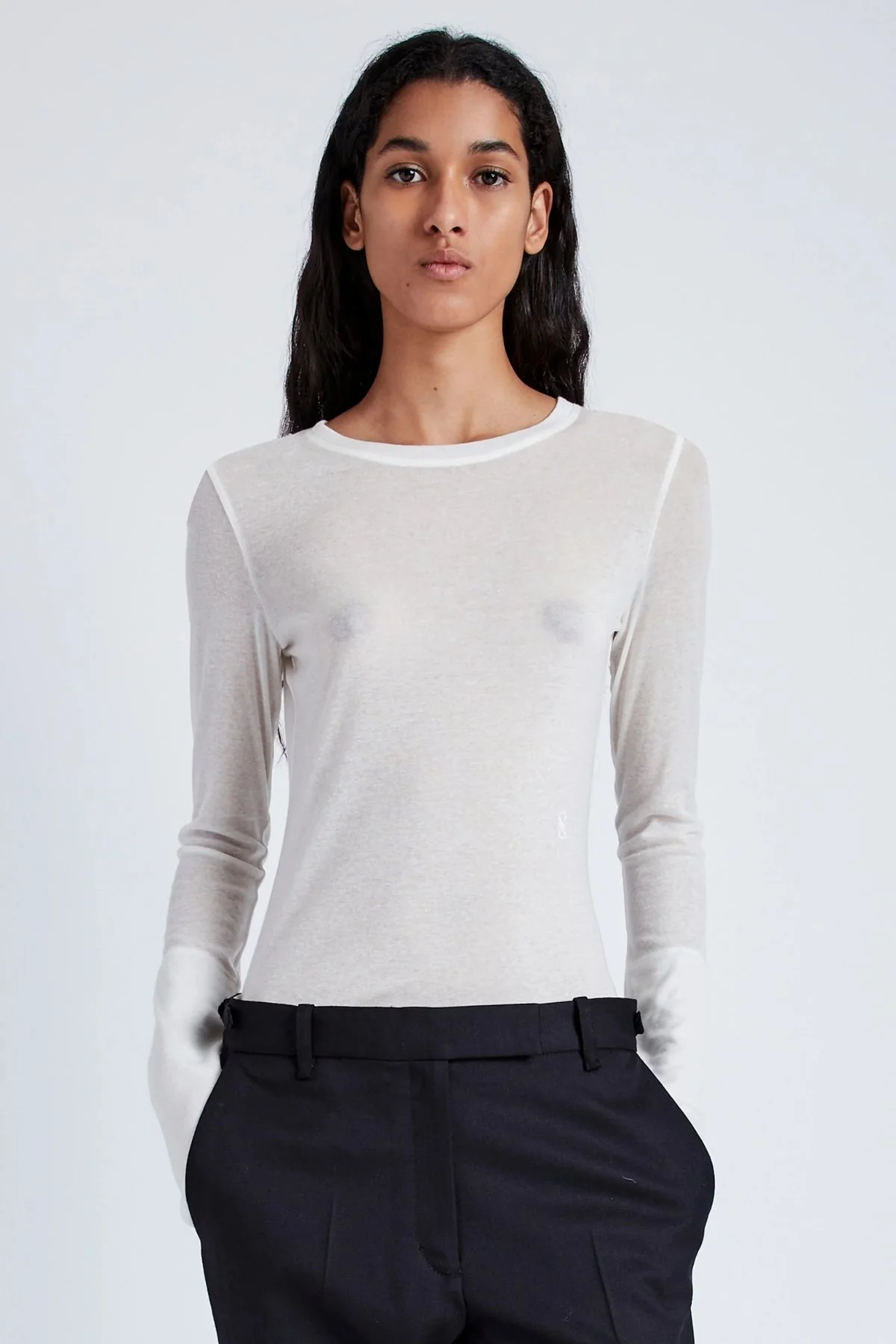 Proenza Schouler Kaiya Sheer Top - Bone - Image 5