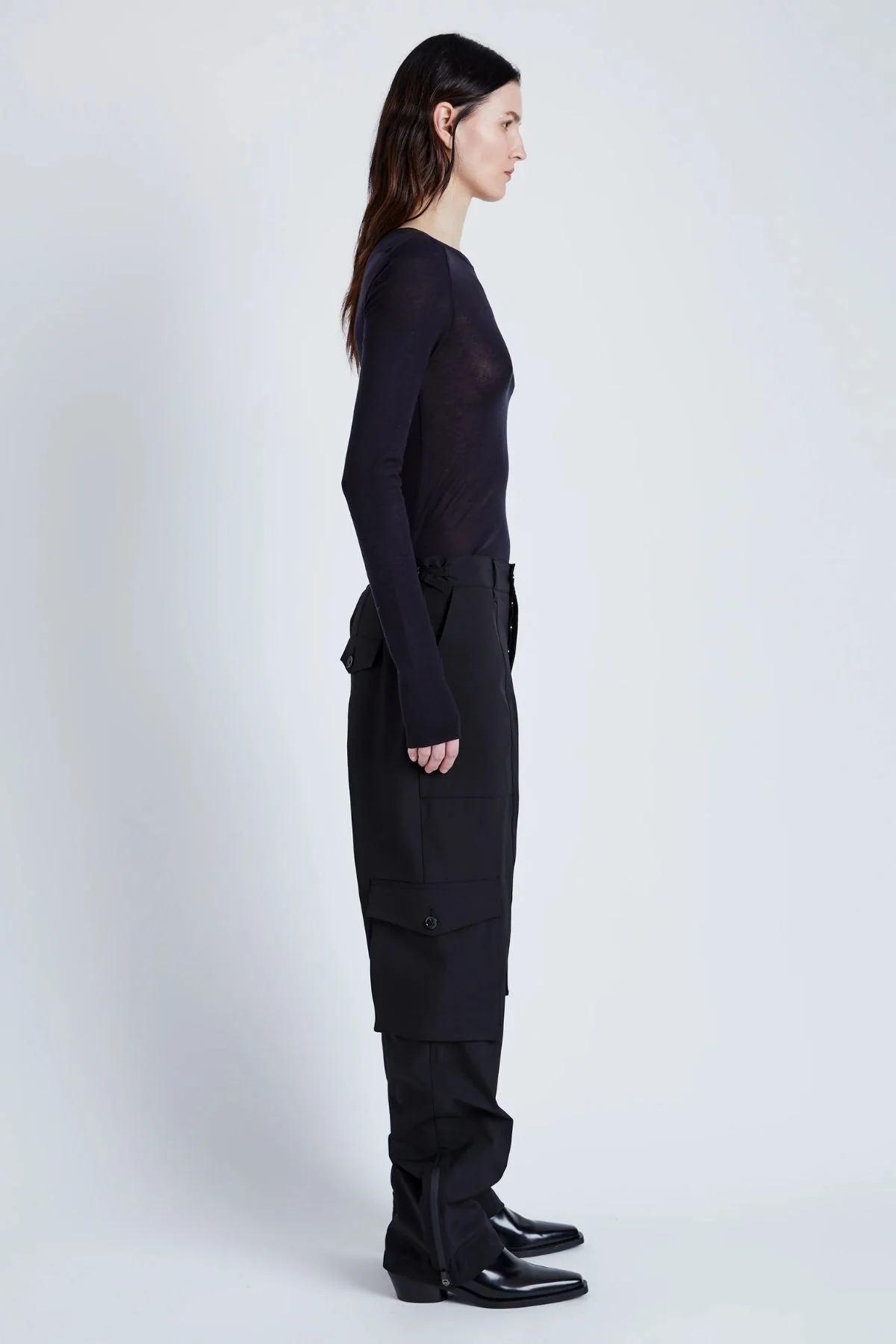 Proenza Schouler Kaiya Sheer Top - Midnight - Image 3