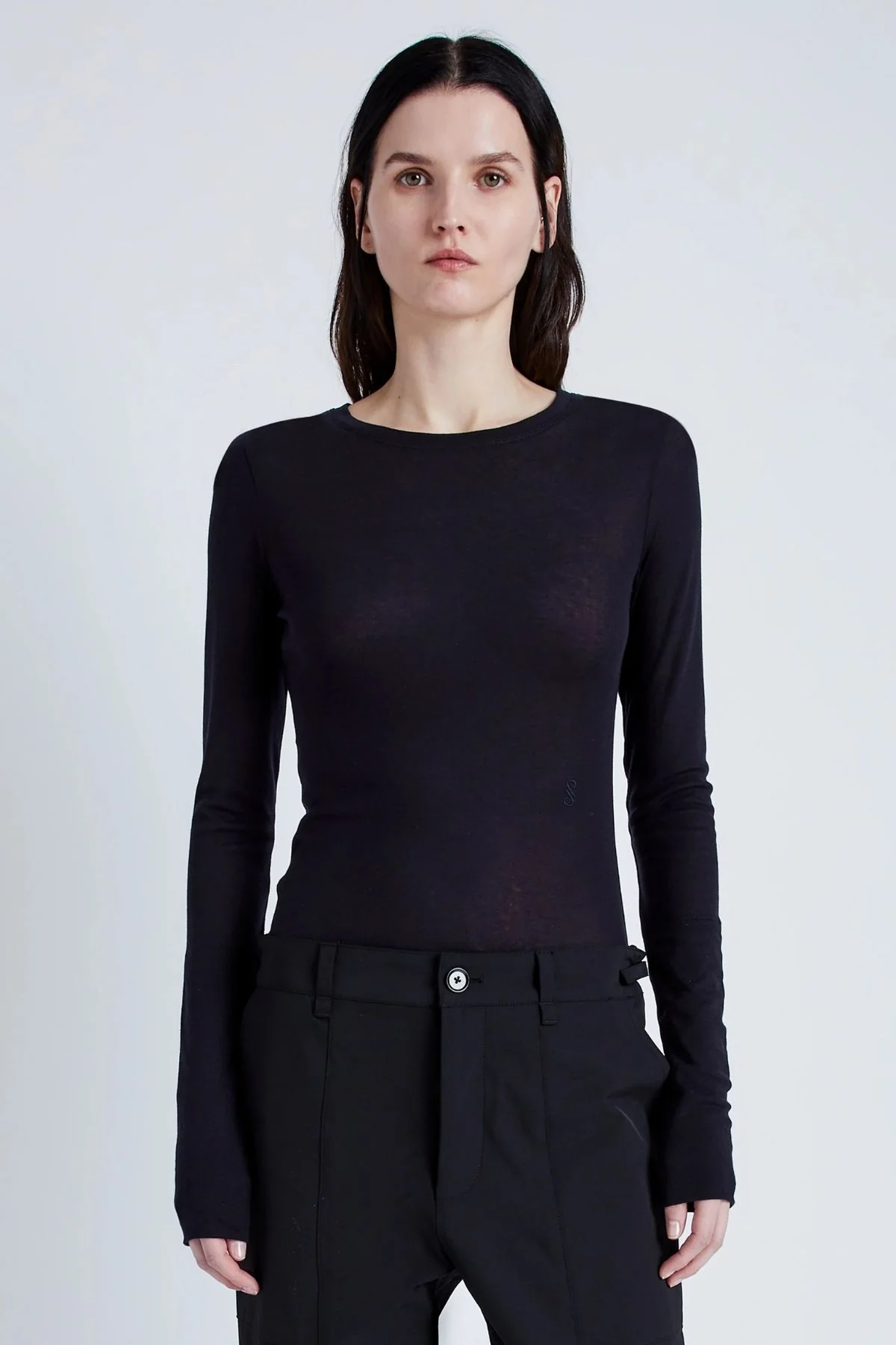 Proenza Schouler Kaiya Sheer Top - Midnight - Image 5