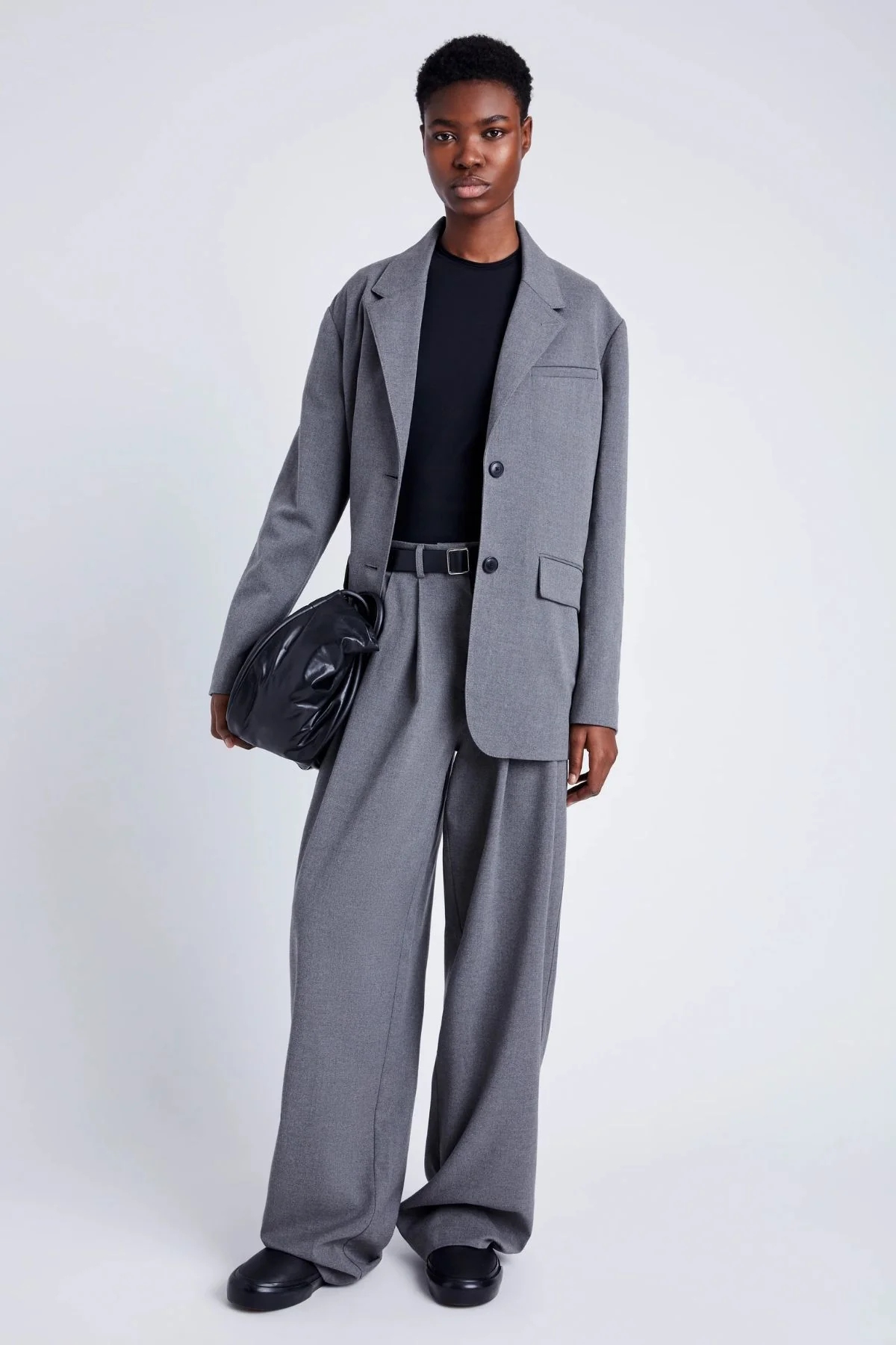 Proenza Schouler White Label Eleanor Pant - Grey Melange - Image 6