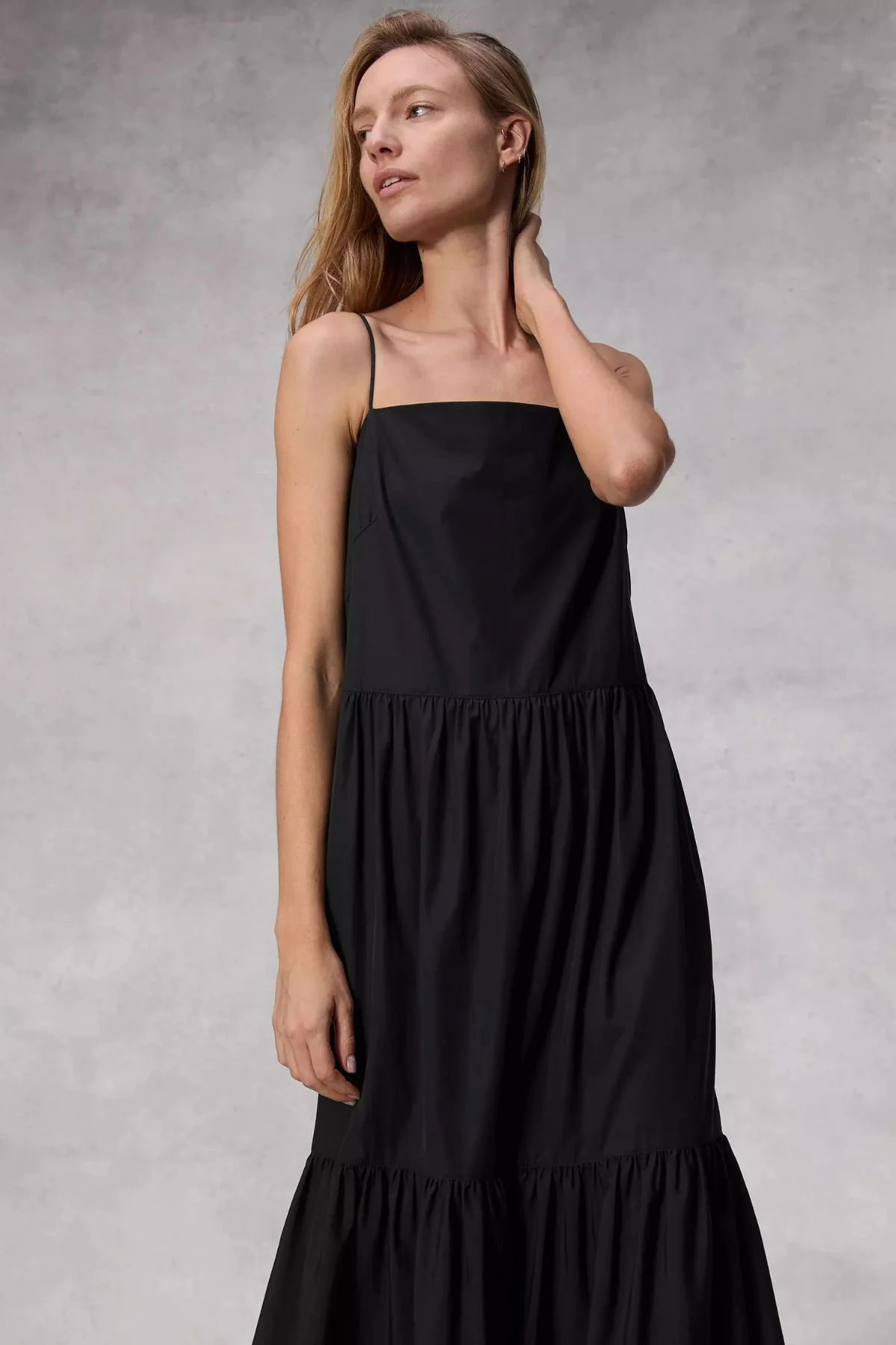 Rag & Bone Saige Poplin Maxi Dress - Black - Image 5