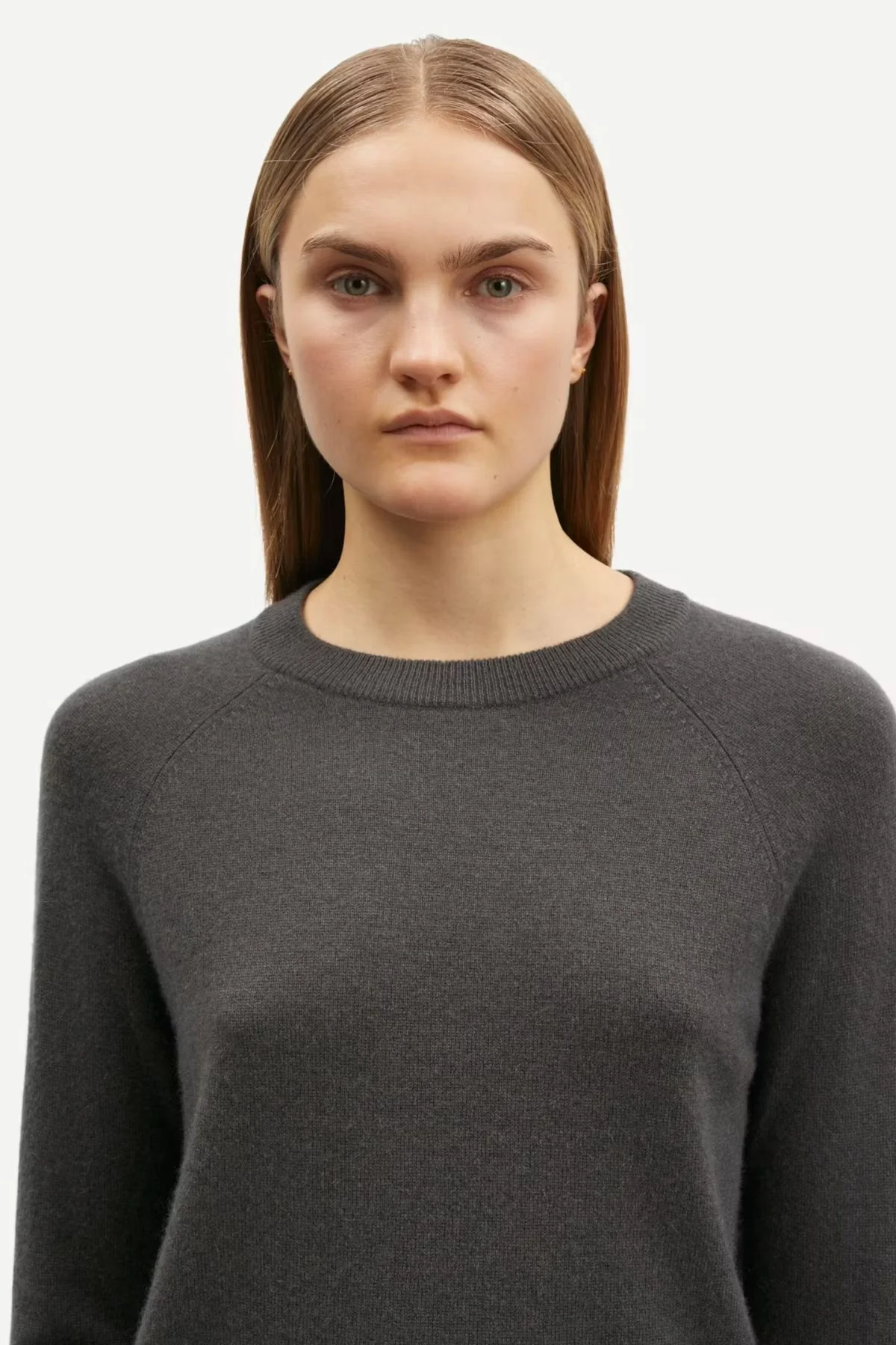 Samsøe Samsøe Boston O-Neck Jumper - Black Oyster - Image 5