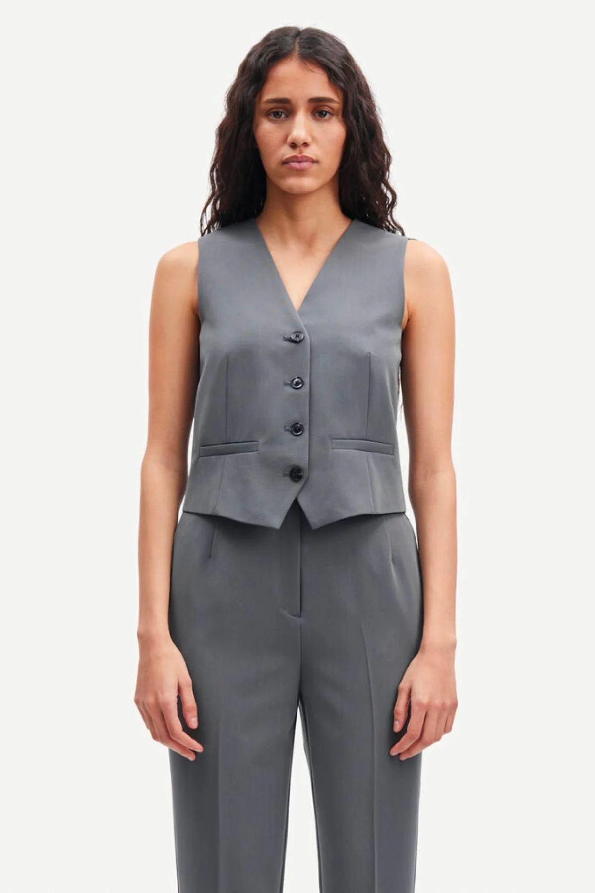 Samsøe Samsøe Ramona Vest - Iron Gate - Image 4