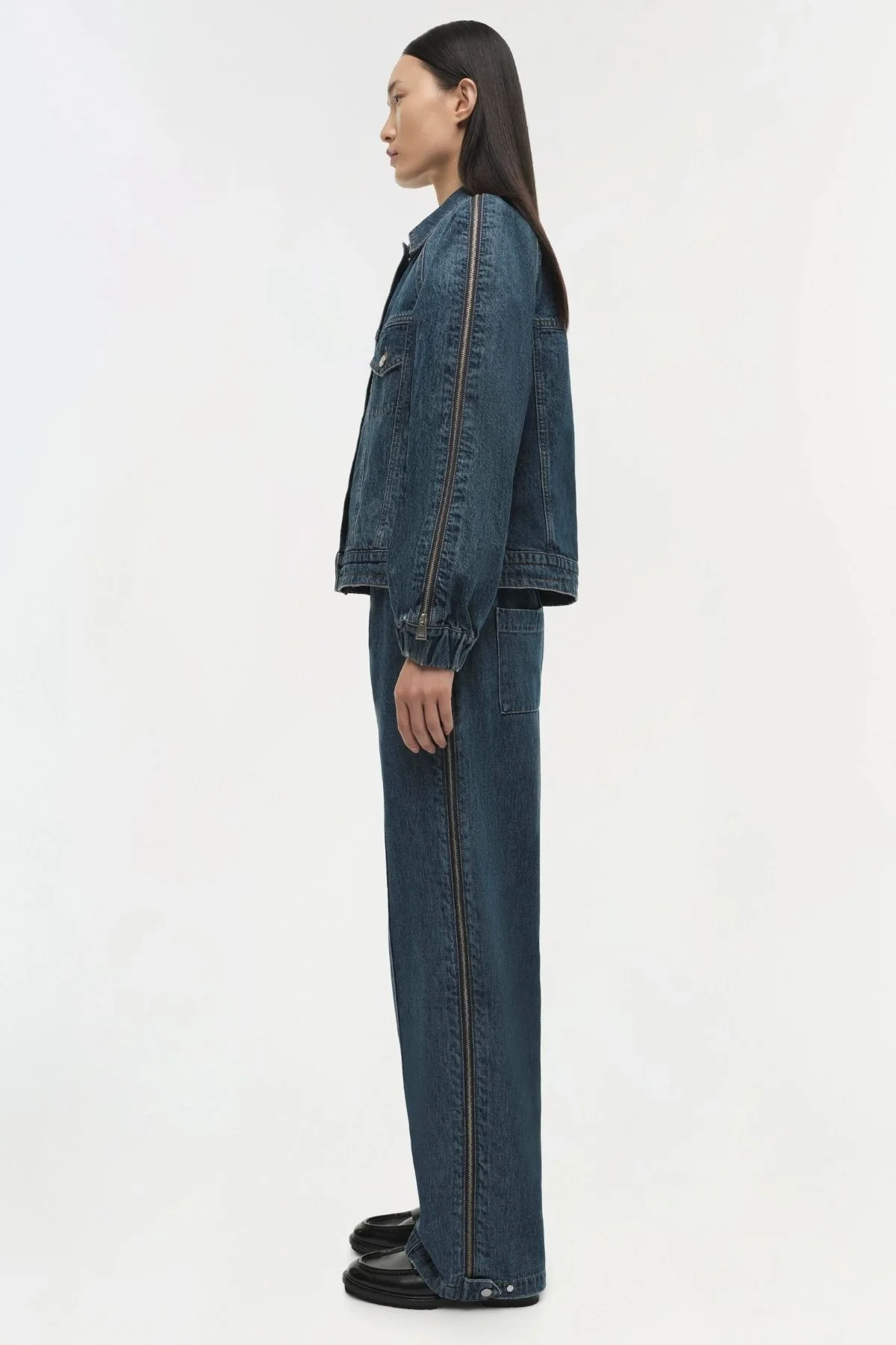 Simkhai Amie Zippered Sleeve Jacket - Coronado - Image 3