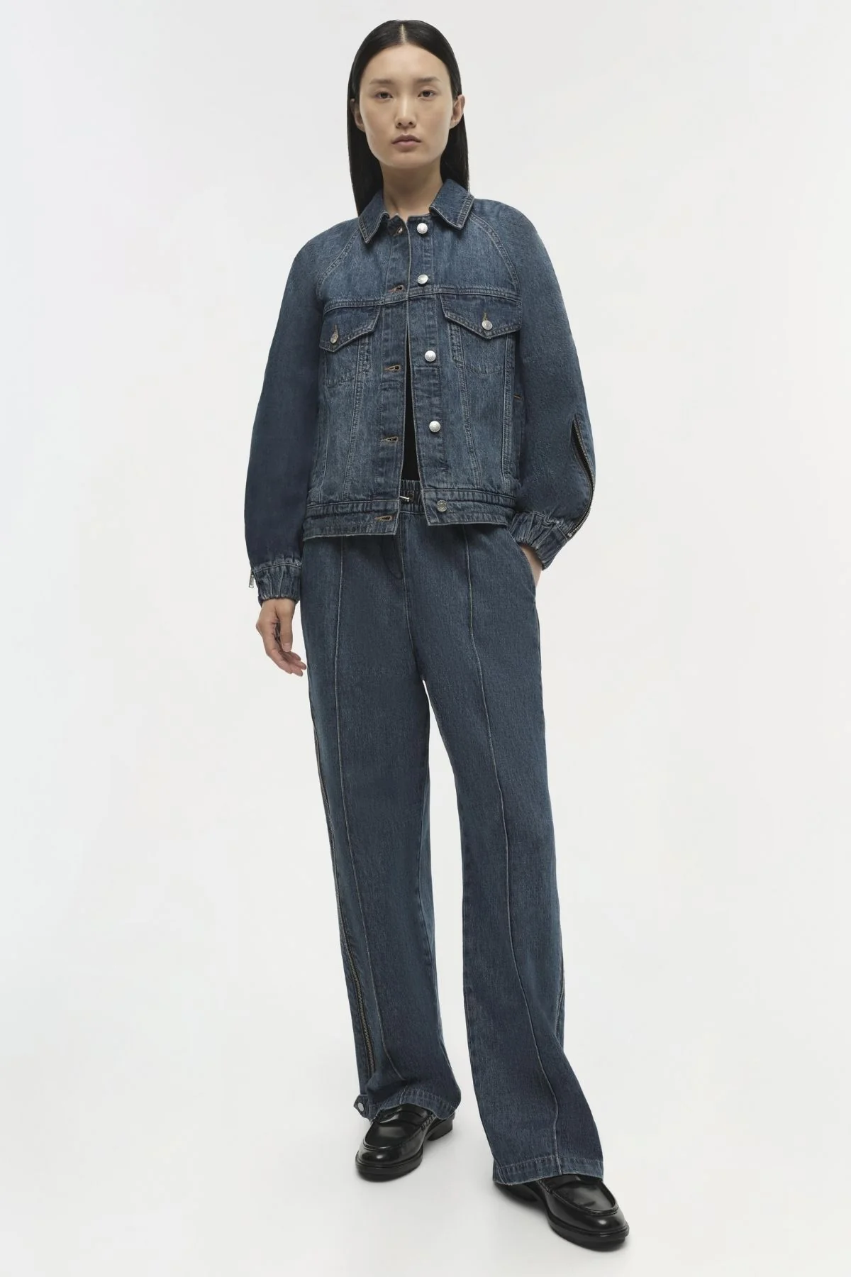 Simkhai Amie Zippered Sleeve Jacket - Coronado - Image 4