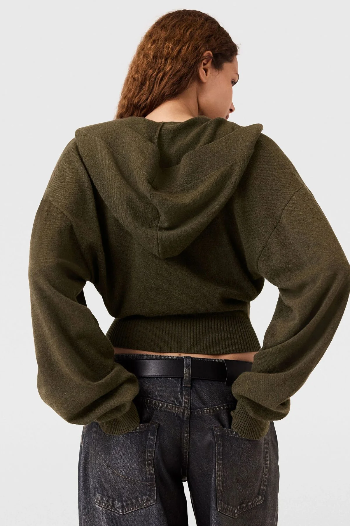 Stella McCartney Cosy Knit Hoodie - Dark Khaki - Image 4