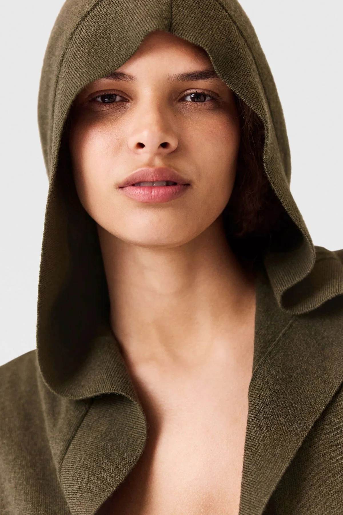 Stella McCartney Cosy Knit Hoodie - Dark Khaki - Image 5