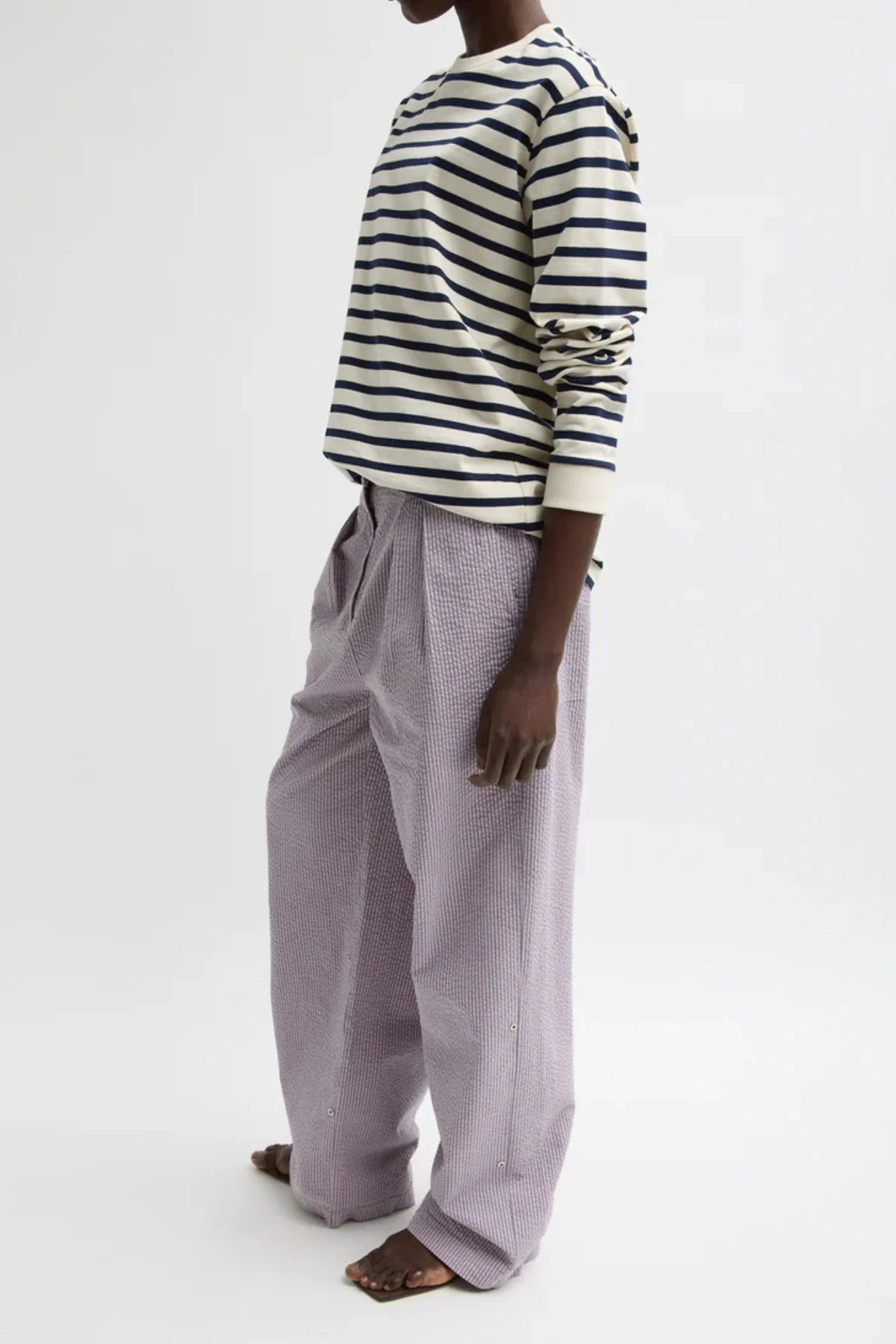 Tibi Stella Full Length Pant - Mauve Multi - Image 3