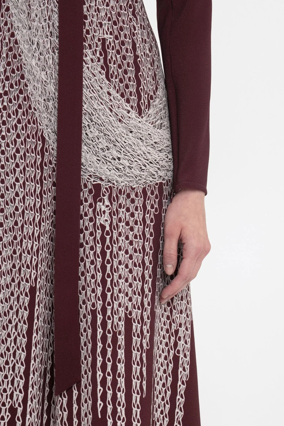 Victoria Beckham Keyhole Dolman Midi Dress - Port/ Silver - Image 5